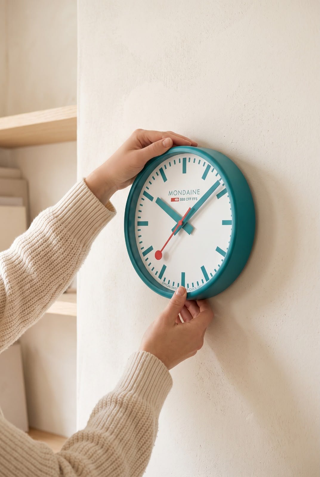 MONDAINE Stop2go WiFi Wall Clock 25cm Limited Edition MSM.25S11.1.D - Lam Workshop