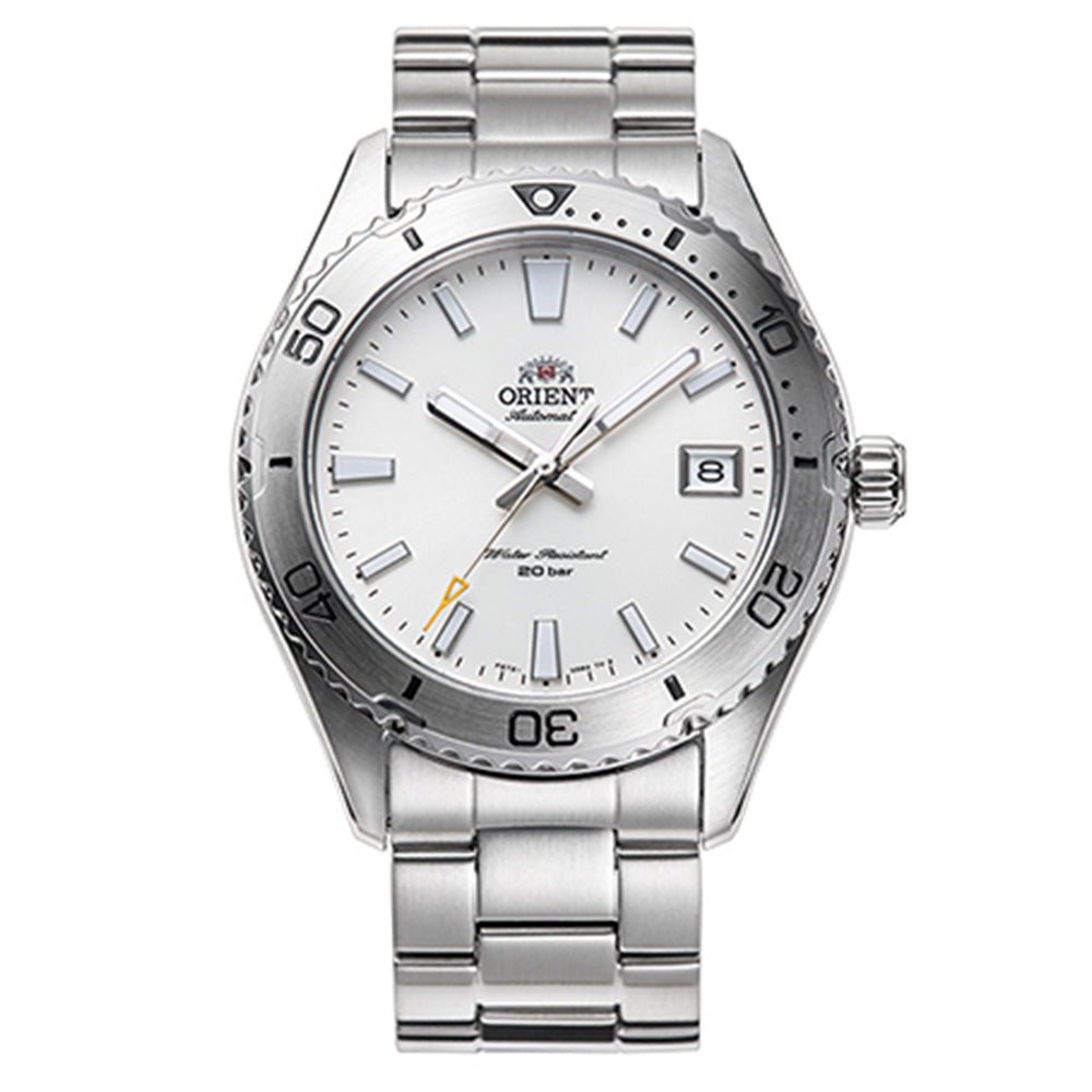 makomako ORIENT Sports Mako 40 Steel Color Bezel Diving Watch (White