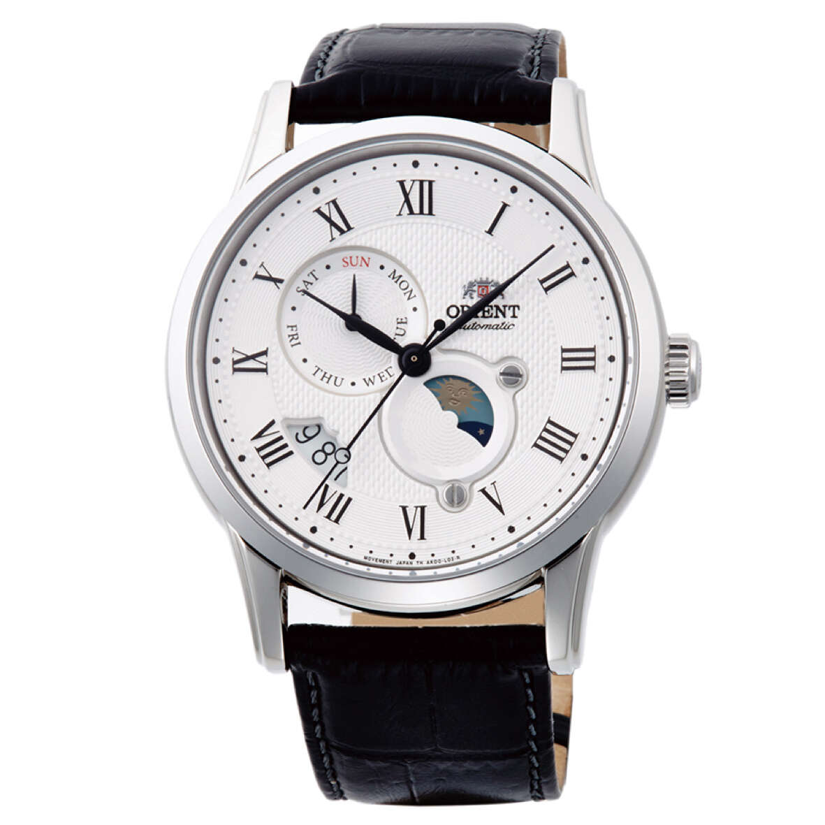 Sun moon clearance dial watch