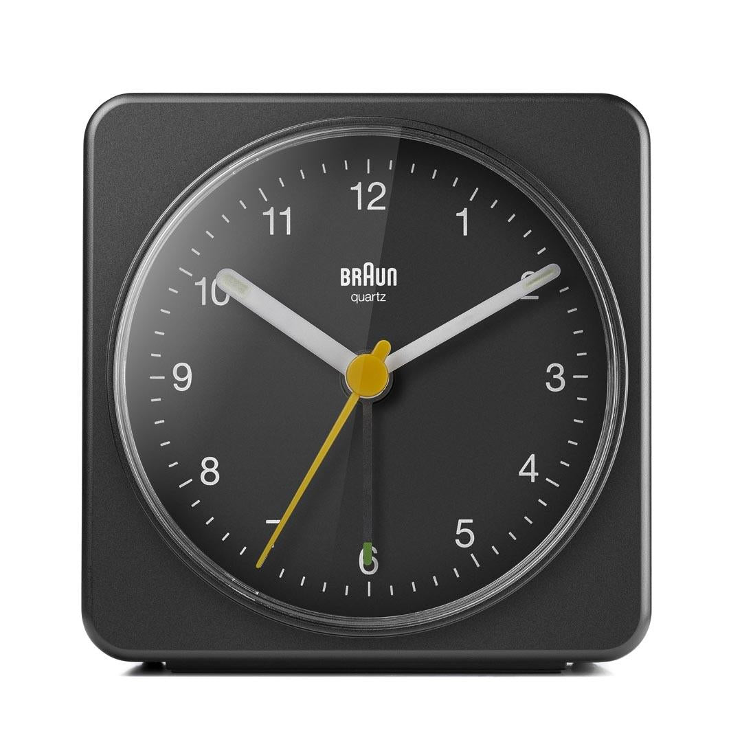 BRAUN Classic Analogue Alarm Clock Black BC03B