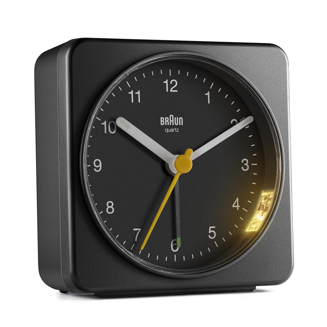 BRAUN Classic Analogue Alarm Clock Black BC03B