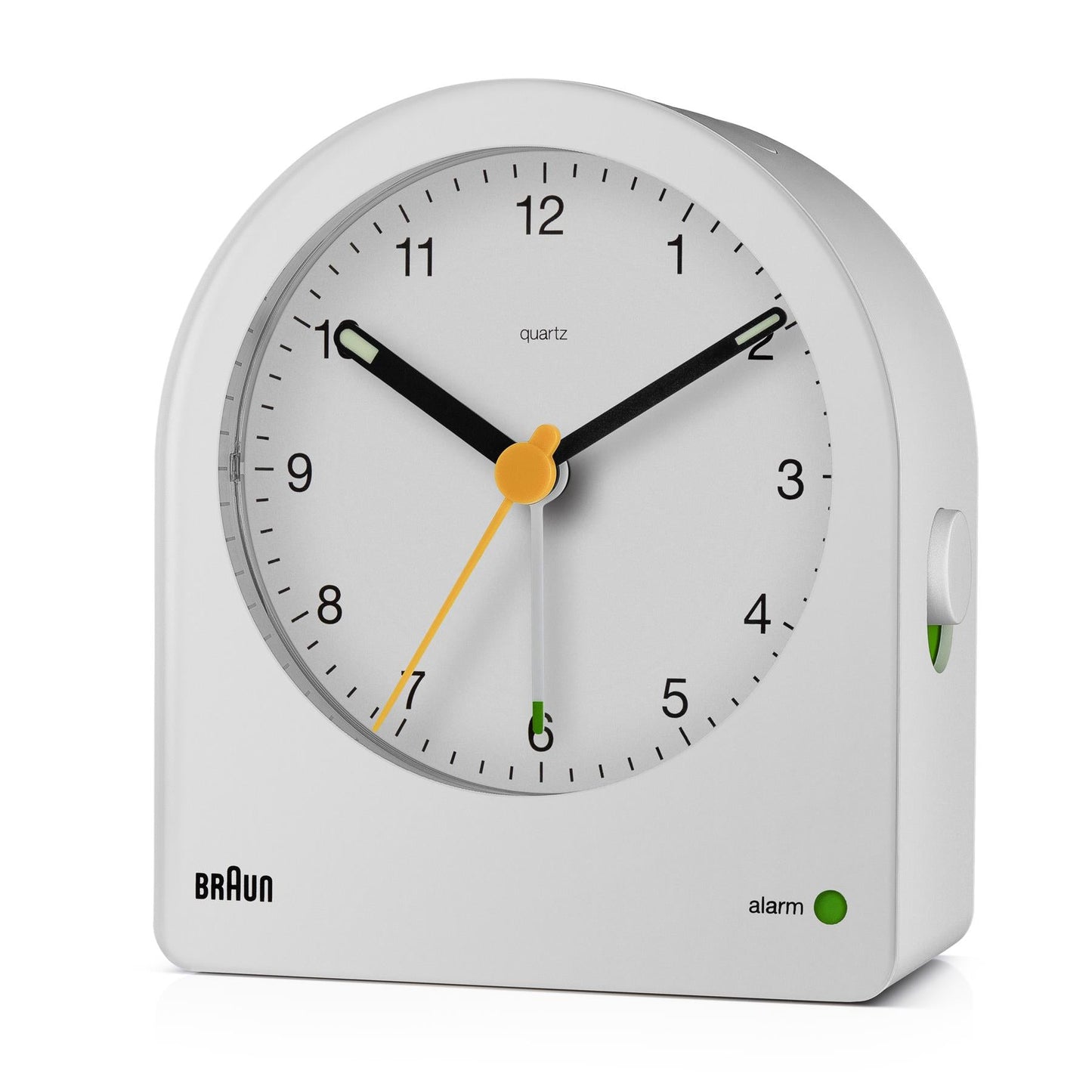 BRAUN Classic Analogue Alarm Clock White BC22W