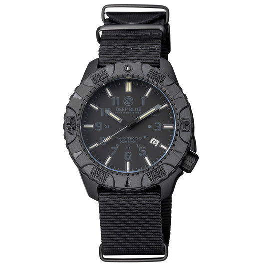 DEEP BLUE Daynight PC Tritium Auto 44MM DB01-BK-BL-Nato