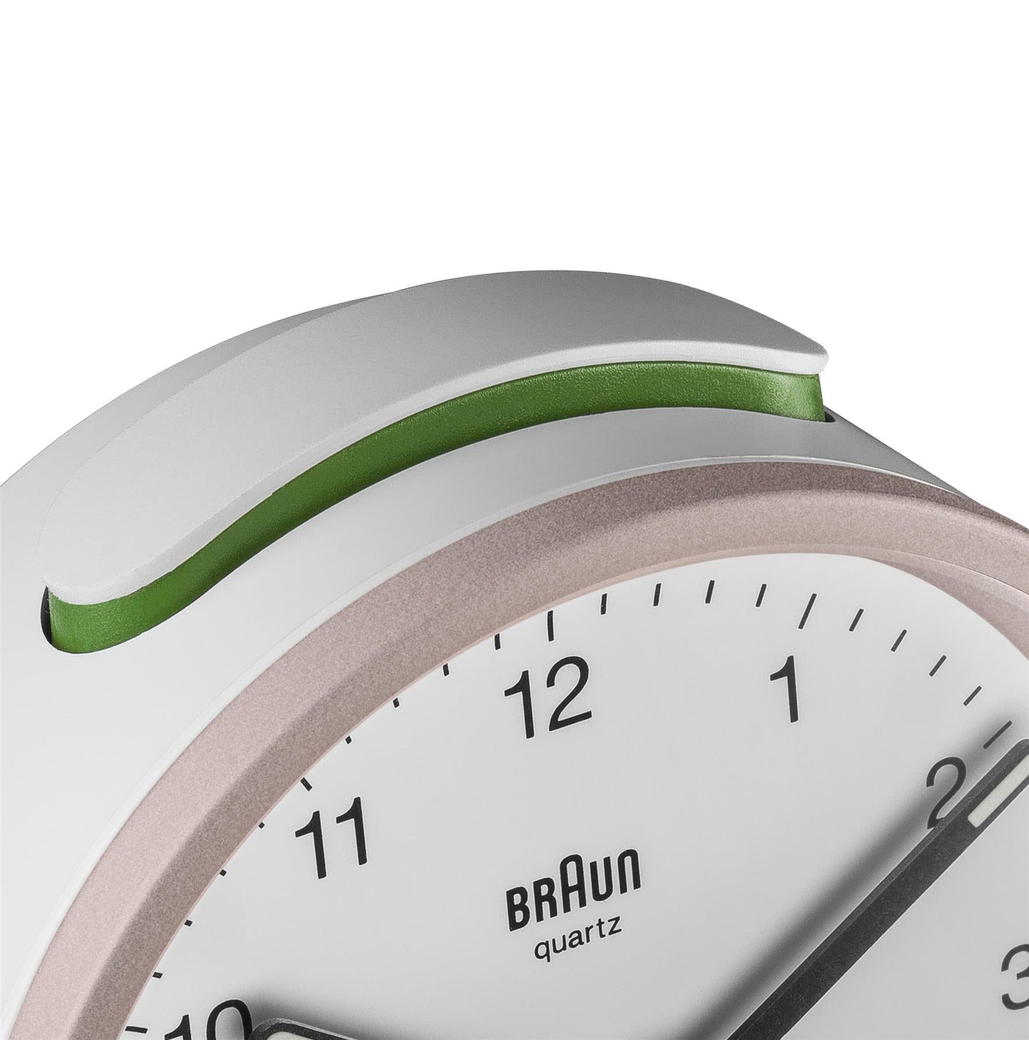 BRAUN Classic Analogue Alarm Clock Rose & white BC12PW
