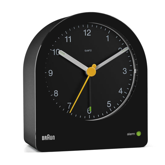 BRAUN Classic Analogue Alarm Clock Black BC22B - Lam Workshop