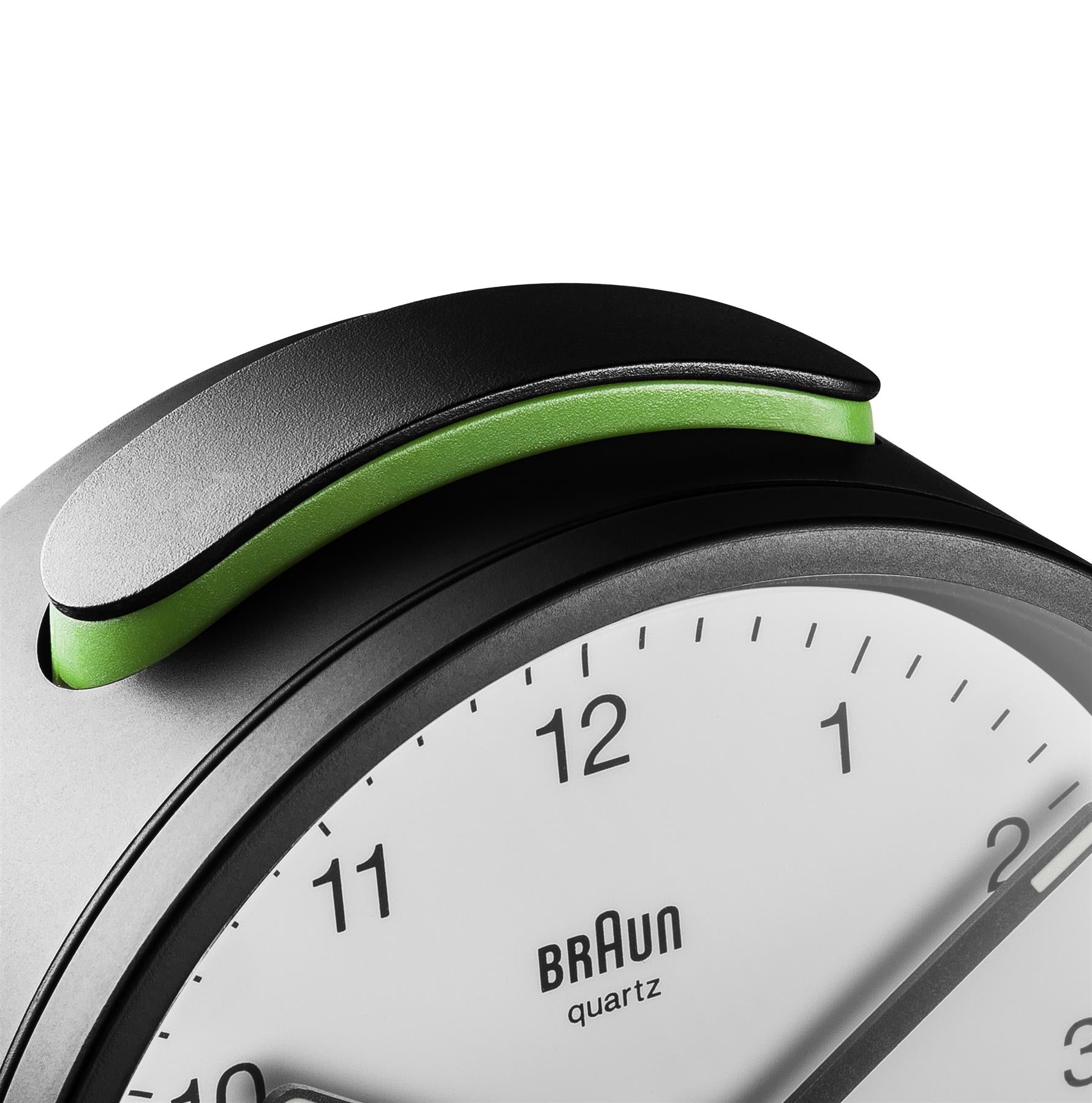 BRAUN Classic Analogue Alarm Clock Black & White BC12BW - Lam Workshop