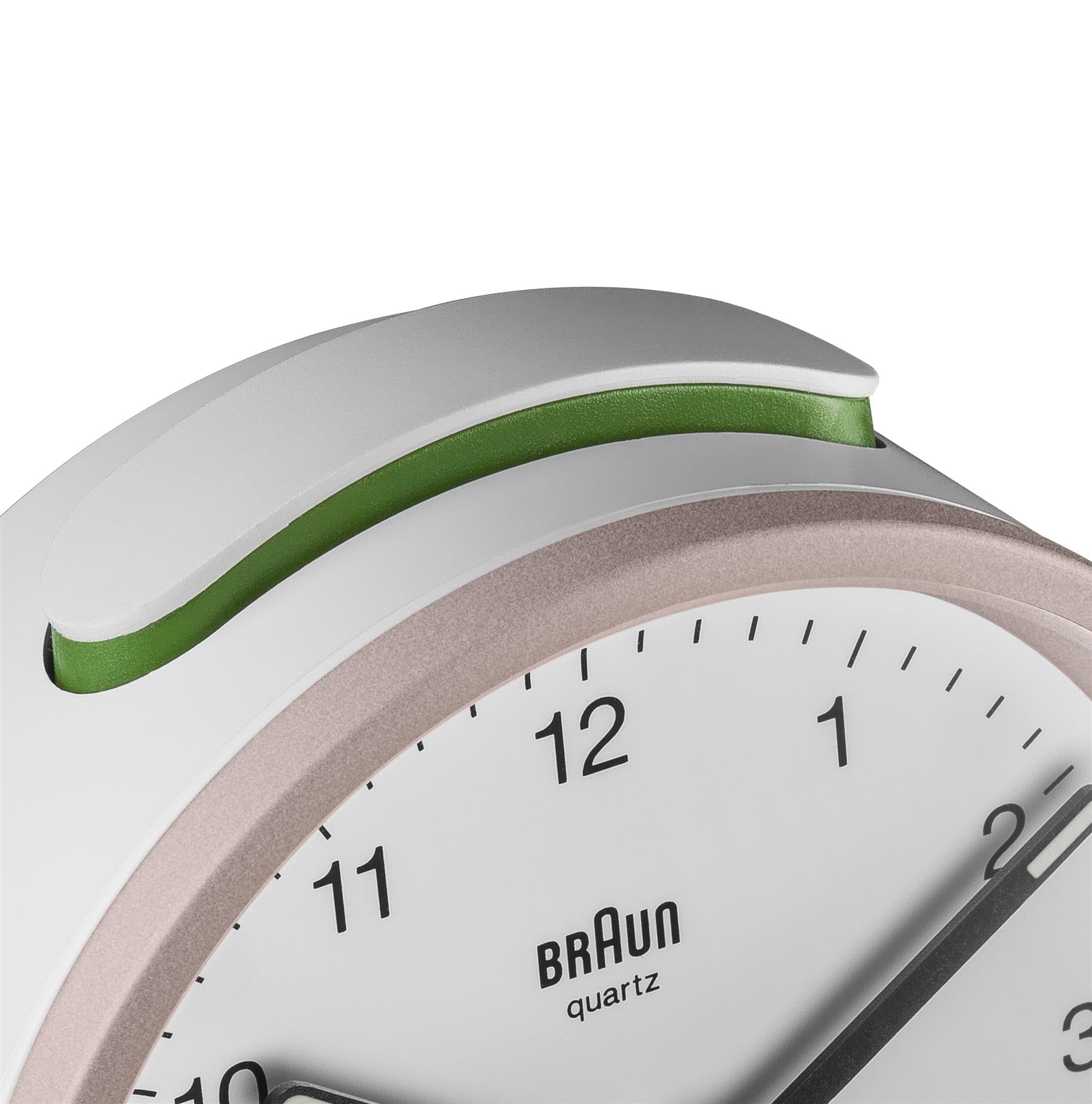BRAUN Classic Analogue Alarm Clock Rose & white BC12PW - Lam Workshop