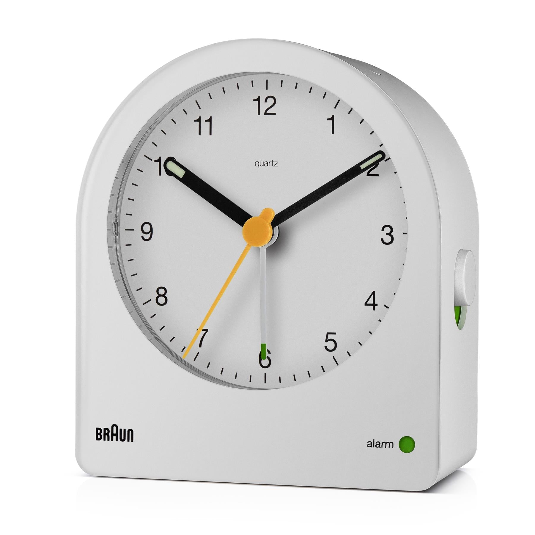 BRAUN Classic Analogue Alarm Clock White BC22W - Lam Workshop