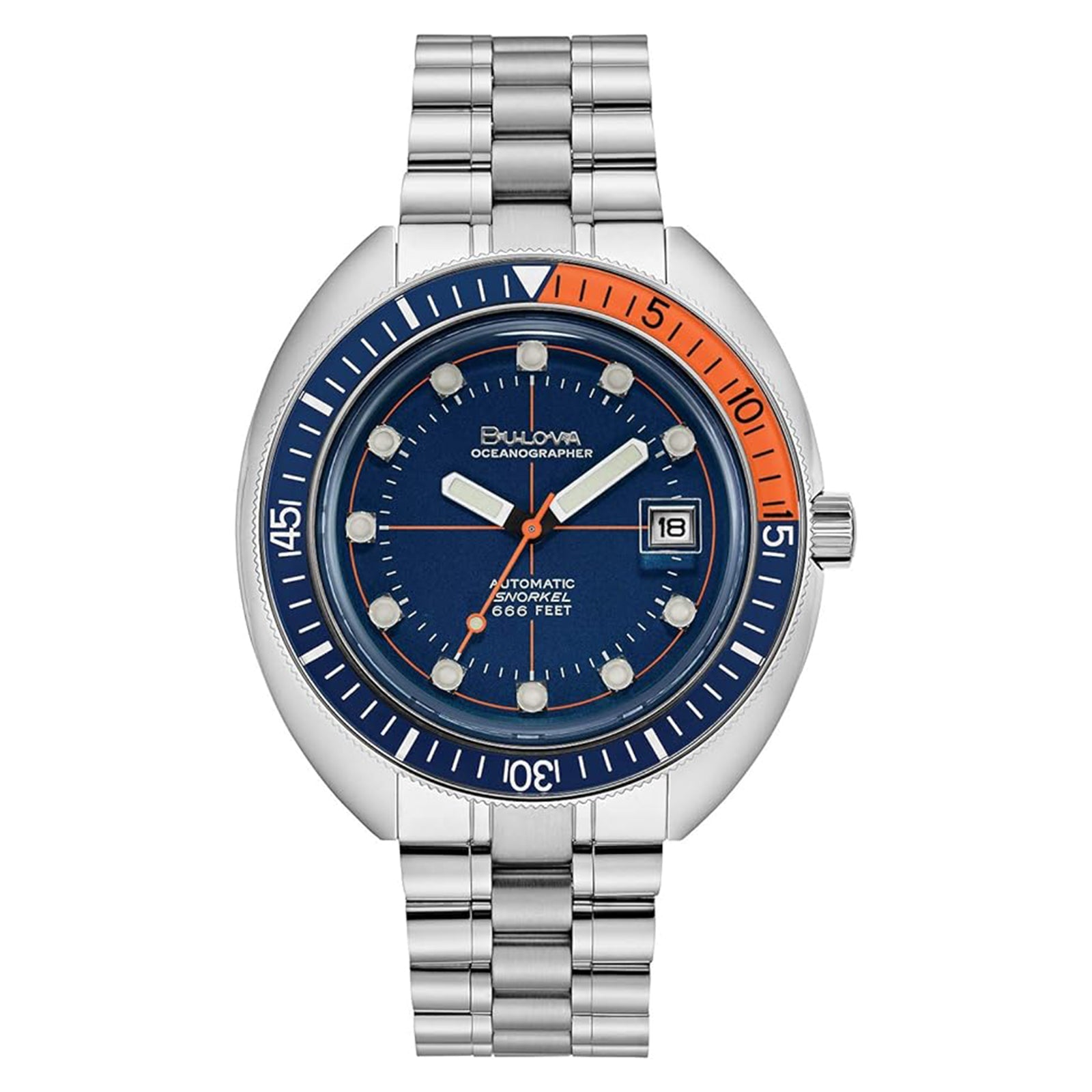 BULOVA Oceanographer Automatic Blue Dial Men's Watch 96B321 - Lam Workshop