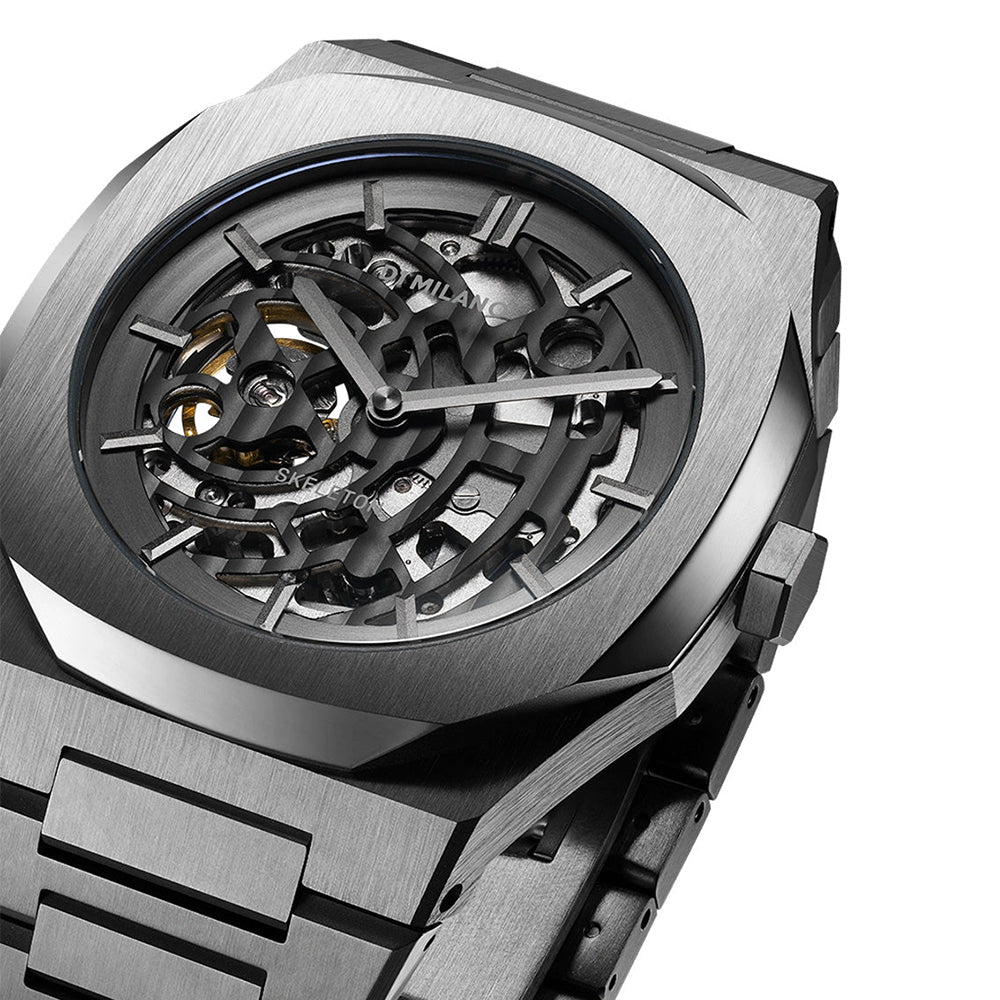 D1 MILANO Skeleton 41.5mm Gun Metal SKBJ02 - Lam Workshop