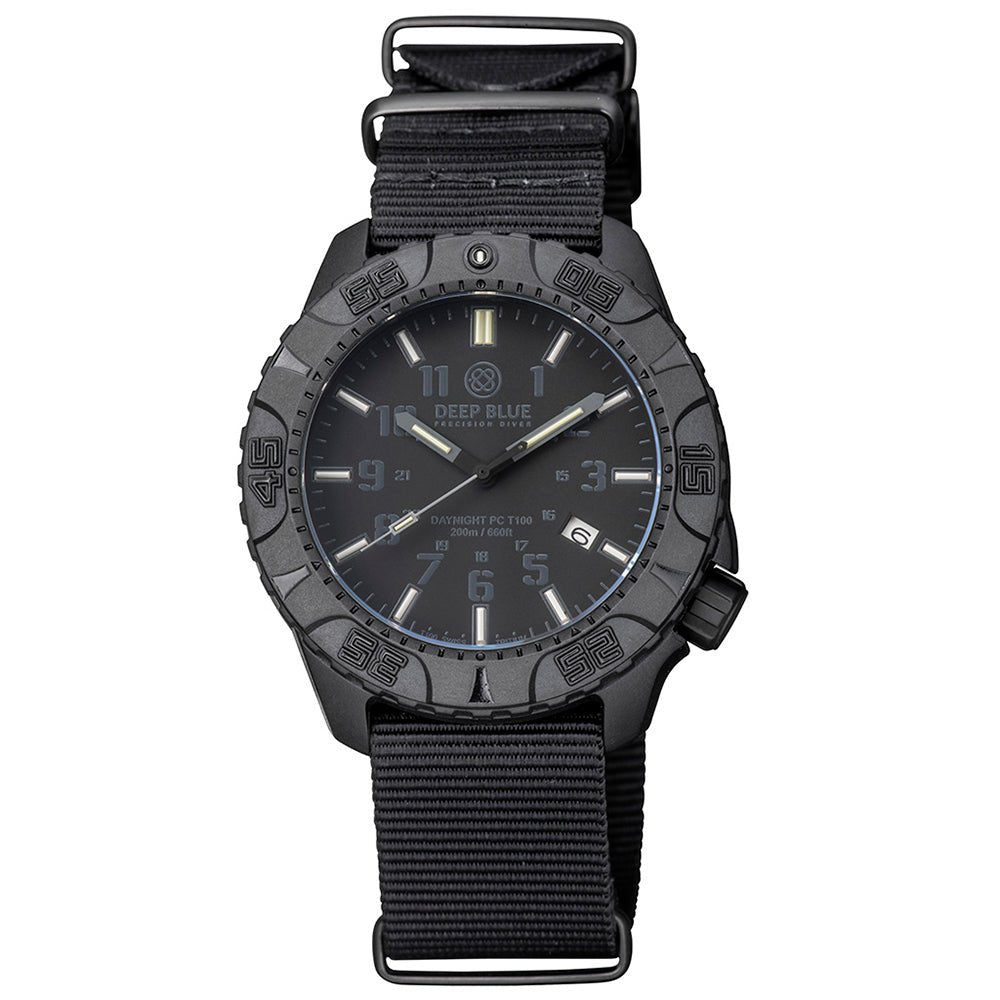 DEEP BLUE Daynight PC Tritium Auto 44MM DB01 - BK - BL - Nato - Lam Workshop