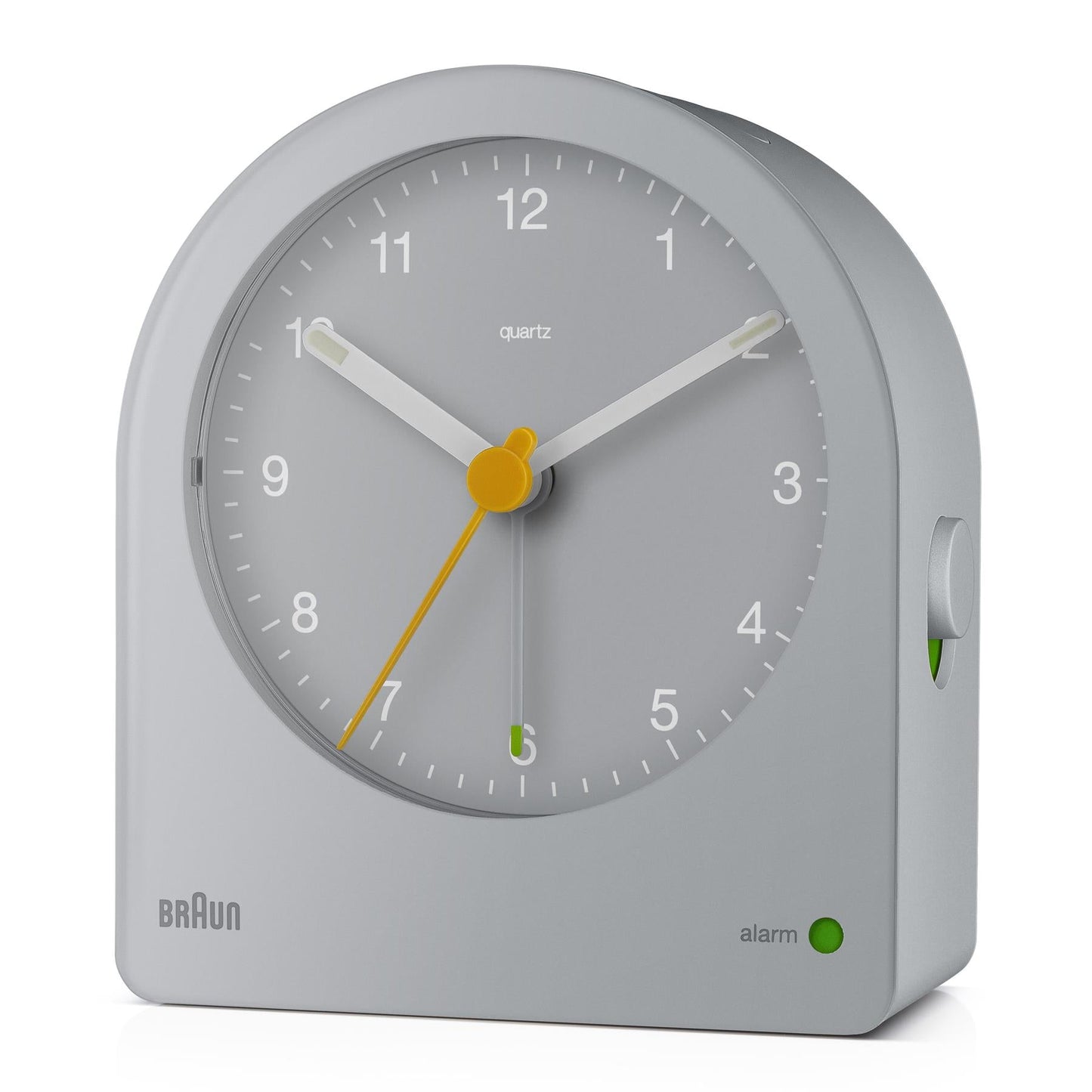 BRAUN Classic Analogue Alarm Clock Grey BC22G
