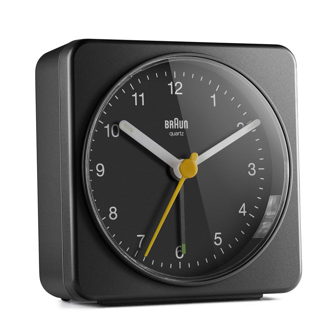 BRAUN Classic Analogue Alarm Clock Black BC03B