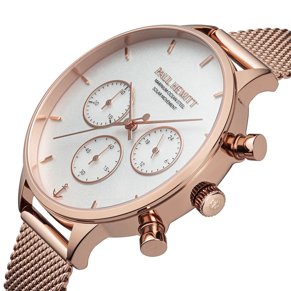 PAUL HEWITT Solar Oceanpulse Rose Gold White PH-W-0307