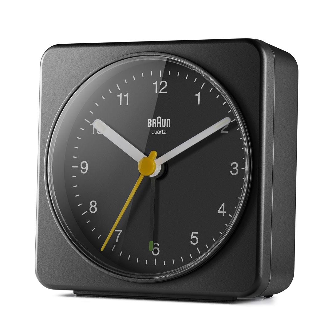 BRAUN Classic Analogue Alarm Clock Black BC03B