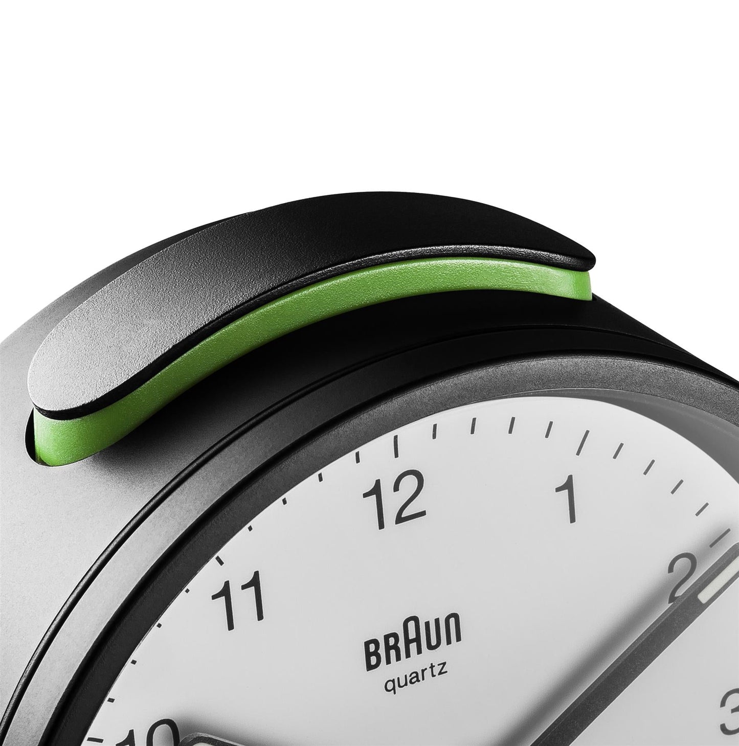 BRAUN Classic Analogue Alarm Clock Black & White BC12BW