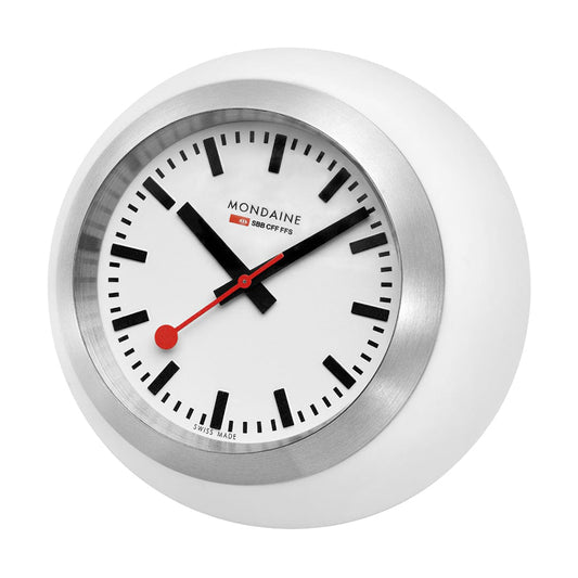 MONDAINE White Table Globe Clock 60mm A660.30335.16SBA