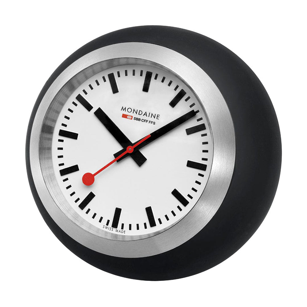 MONDAINE Black Table Globe Clock 60mm A660.30335.16SBO - Lam Workshop