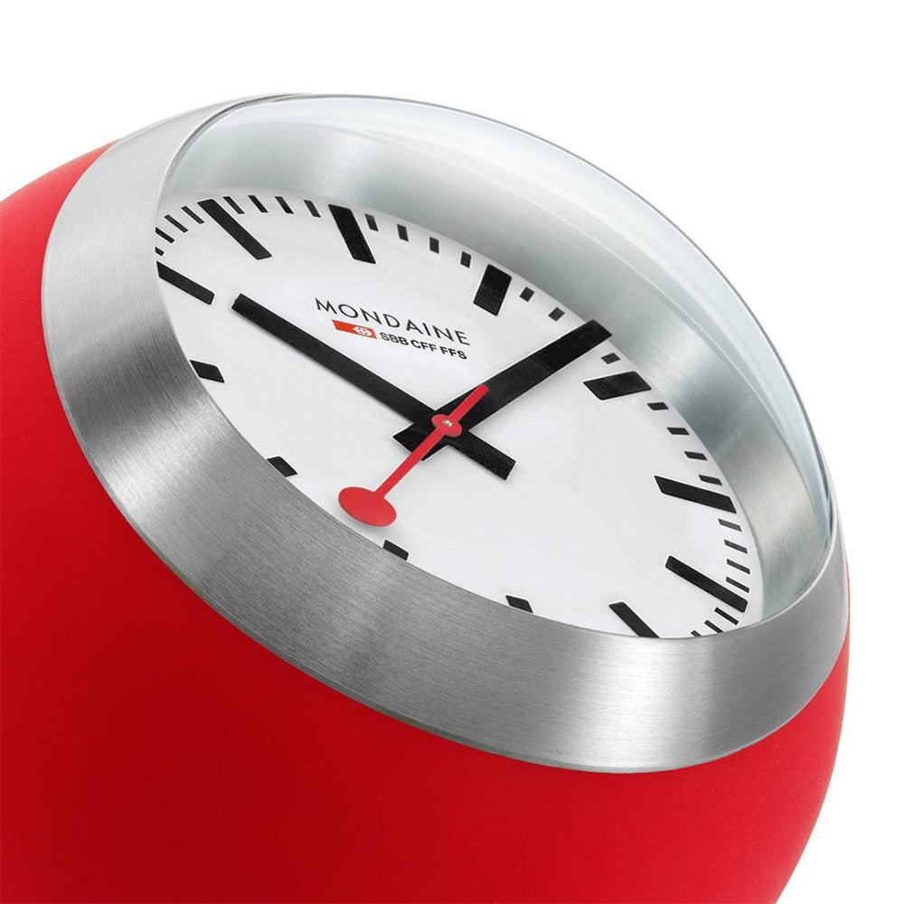 MONDAINE Red Table Globe Clock 60mm A660.30335.16SBP - Lam Workshop