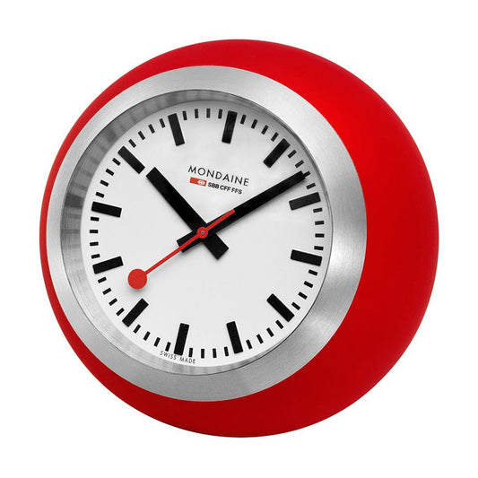 MONDAINE Red Table Globe Clock 60mm A660.30335.16SBP - Lam Workshop