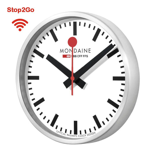 MONDAINE Stop2go WiFi Wall Clock 25cm MSM.25S11 - Lam Workshop