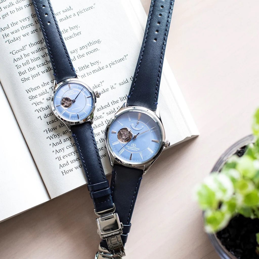 ORIENT STAR Classic Semi Skeleton Blue Ladies RE - ND0012L - Lam Workshop