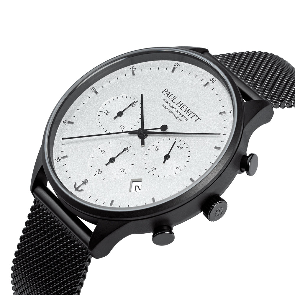 PAUL HEWITT Solar Chrono Black White PH - W - 0300 - Lam Workshop