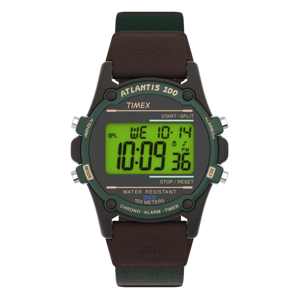 TIMEX Atlantis 40mm Digital Fabric and Leather Strap TW2V44300 - Lam Workshop