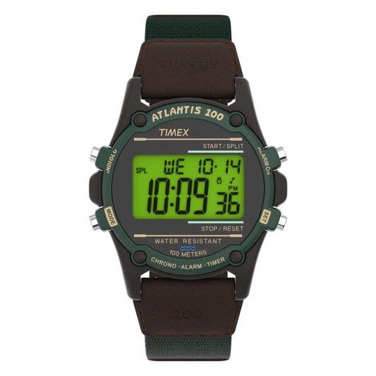 TIMEX Atlantis 40mm Digital Fabric and Leather Strap TW2V44300 - Lam Workshop