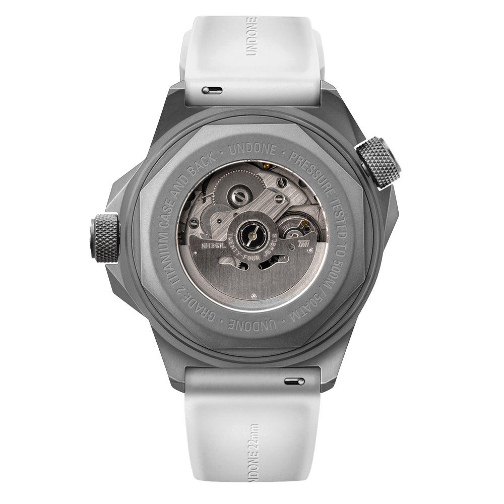 UNDONE Aqualume White Rubber Automatic AQD - RBR - WHT - Lam Workshop