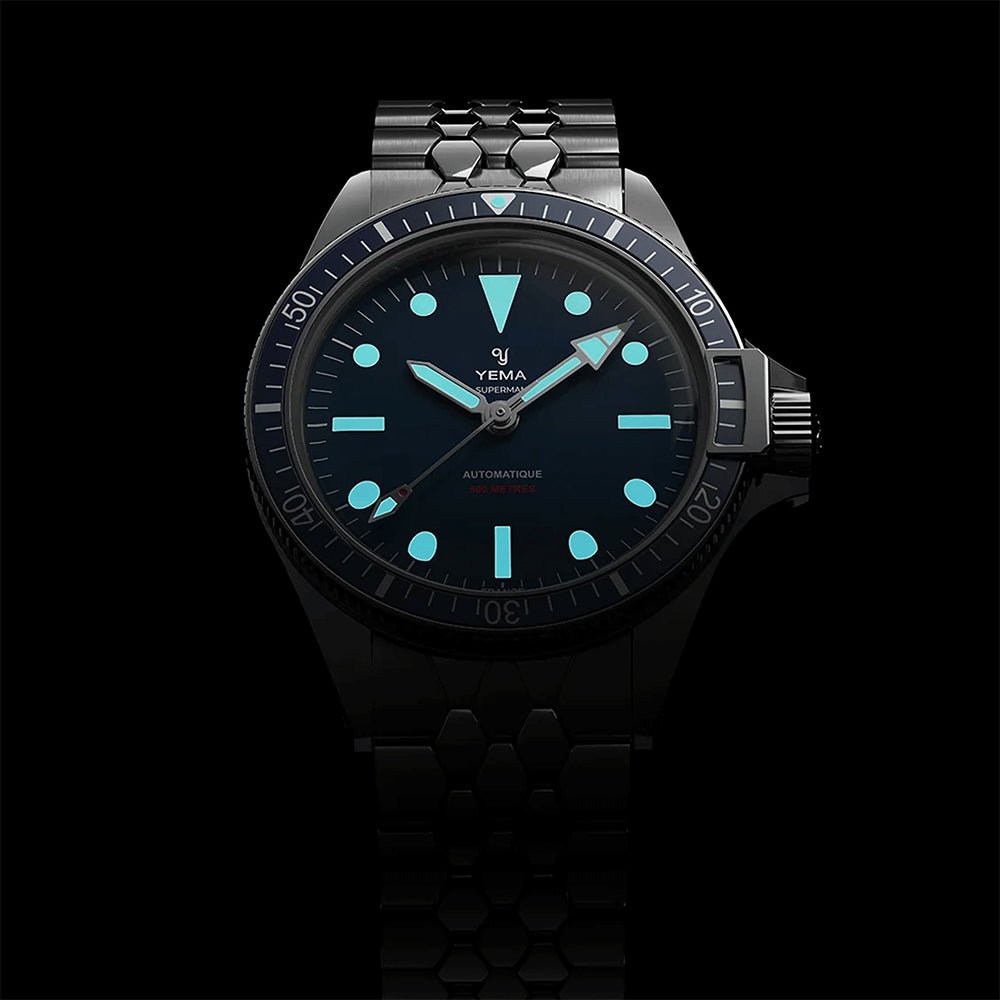 YEMA Superman 500 39mm Mysterious Blue Scales Bracelet YSUP22B39 - GM2S - Lam Workshop