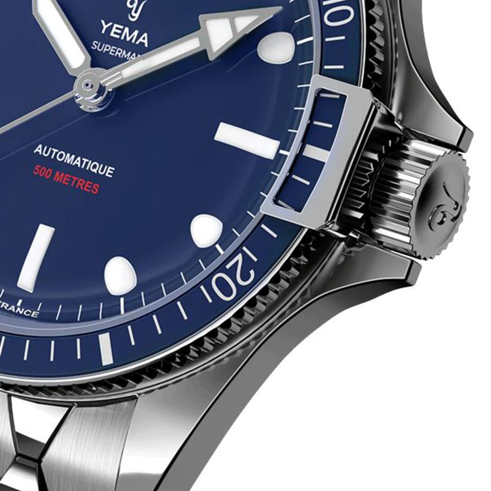 YEMA Superman 500 39mm Mysterious Blue Scales Bracelet YSUP22B39 - GM2S - Lam Workshop