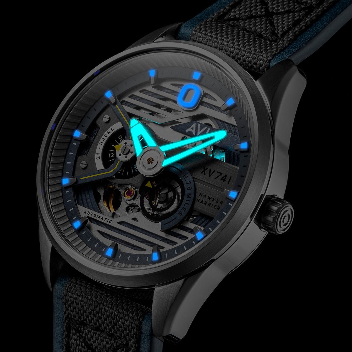 AVI - 8 Hawker Harrier XV741 Blue Nylon Automatic AV - 4074 - 01 - Lam Workshop