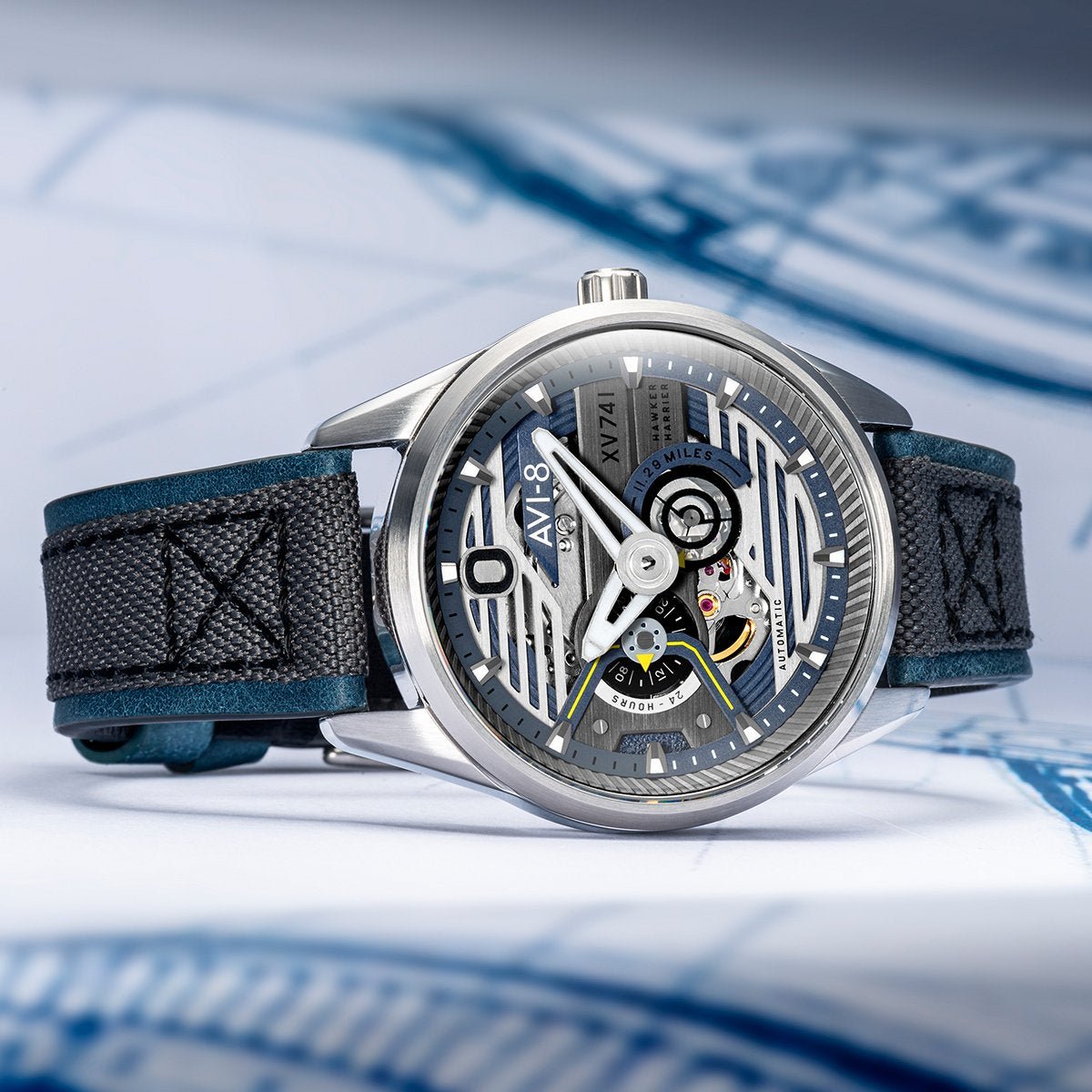 AVI - 8 Hawker Harrier XV741 Blue Nylon Automatic AV - 4074 - 01 - Lam Workshop