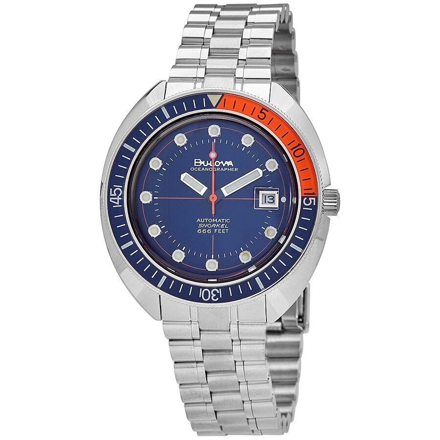 BULOVA Oceanographer Automatic Blue Dial Men's Watch 96B321 - Lam Workshop